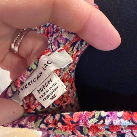 American Eagle Outfitters Pink Floral Smocked Mini Dress - Picture 6 of 6